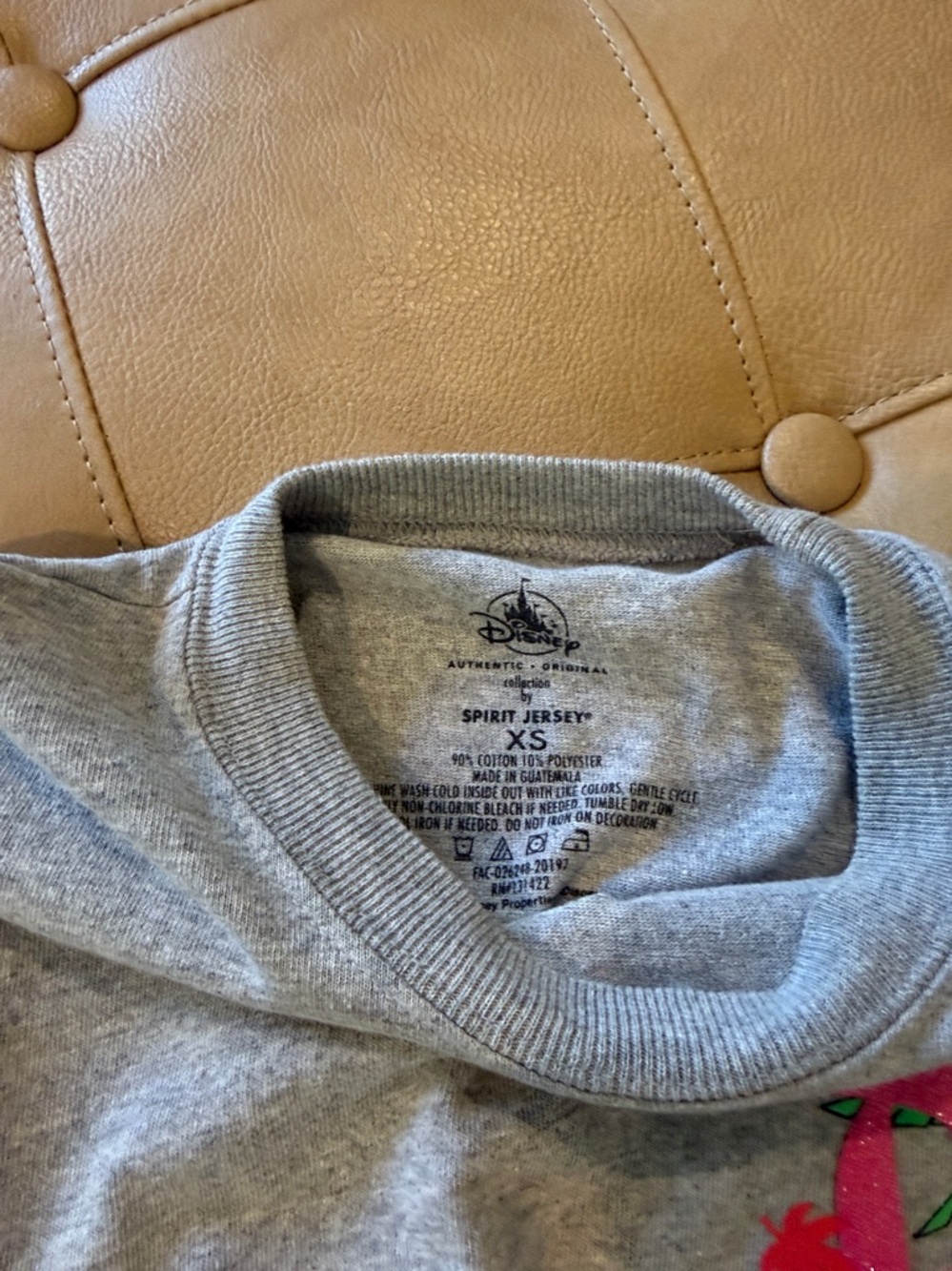 Disney Pocahontas gray long sleeve jersey size extra small - Picture 7 of 8